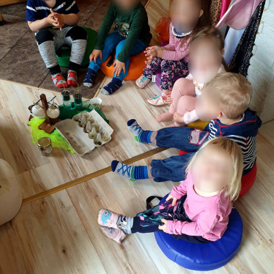Morgenkreisbesprechung mit The
